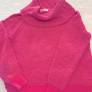 Impressions loose neck hot pink sweater